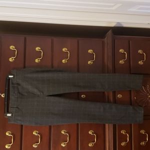 Loft Gray Plaid Skinny Pants